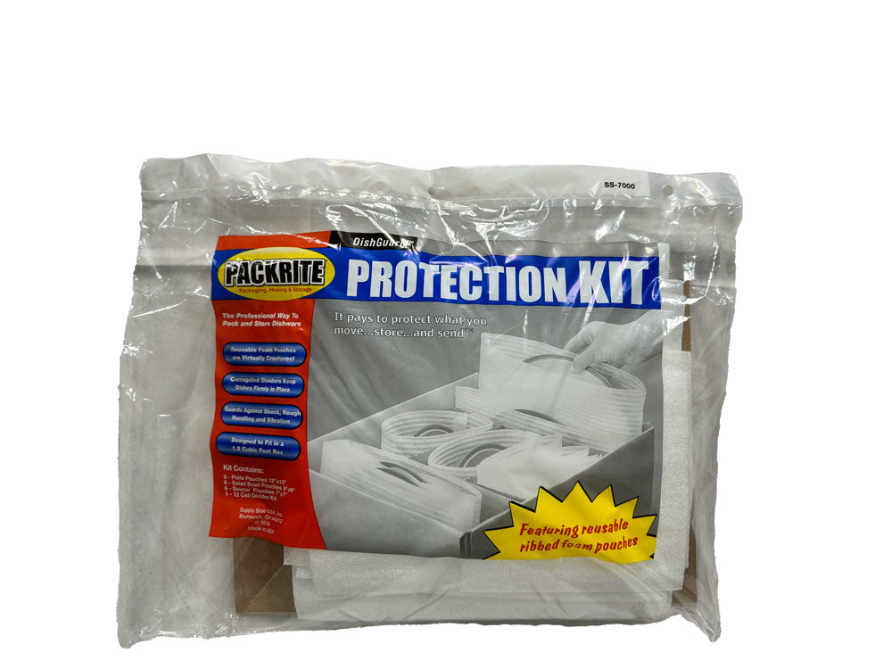 PackRite Dishguard Protection Kit with Foam Pouches for Safe Dish Moving