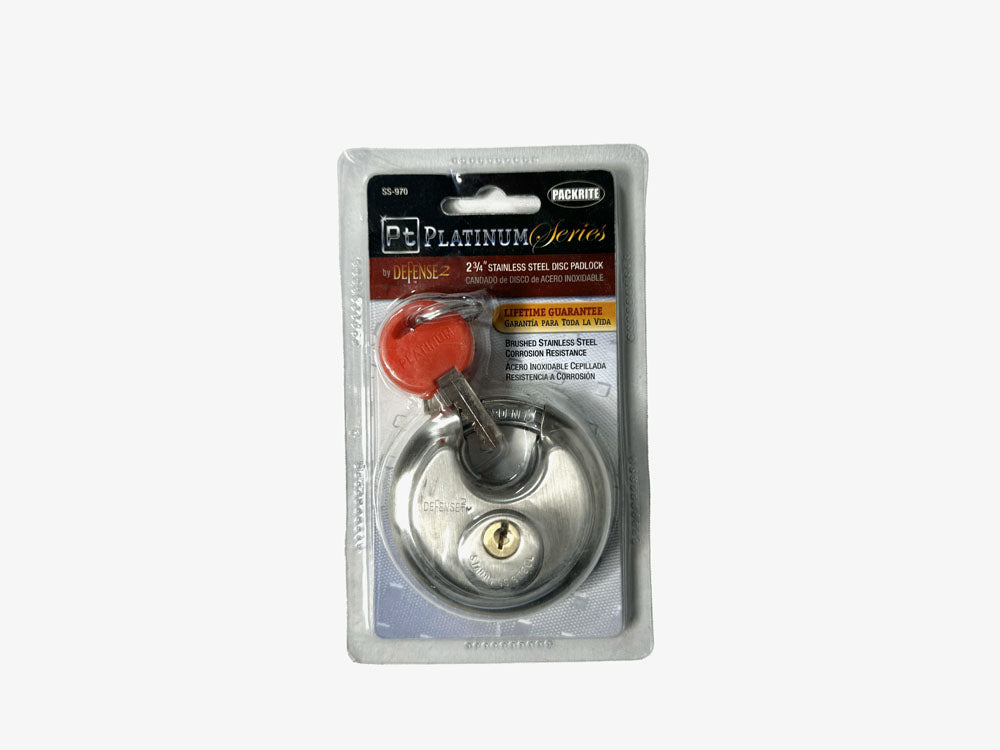 Storage Defence 2.75" Steel Disc Lock for secure moving and storage