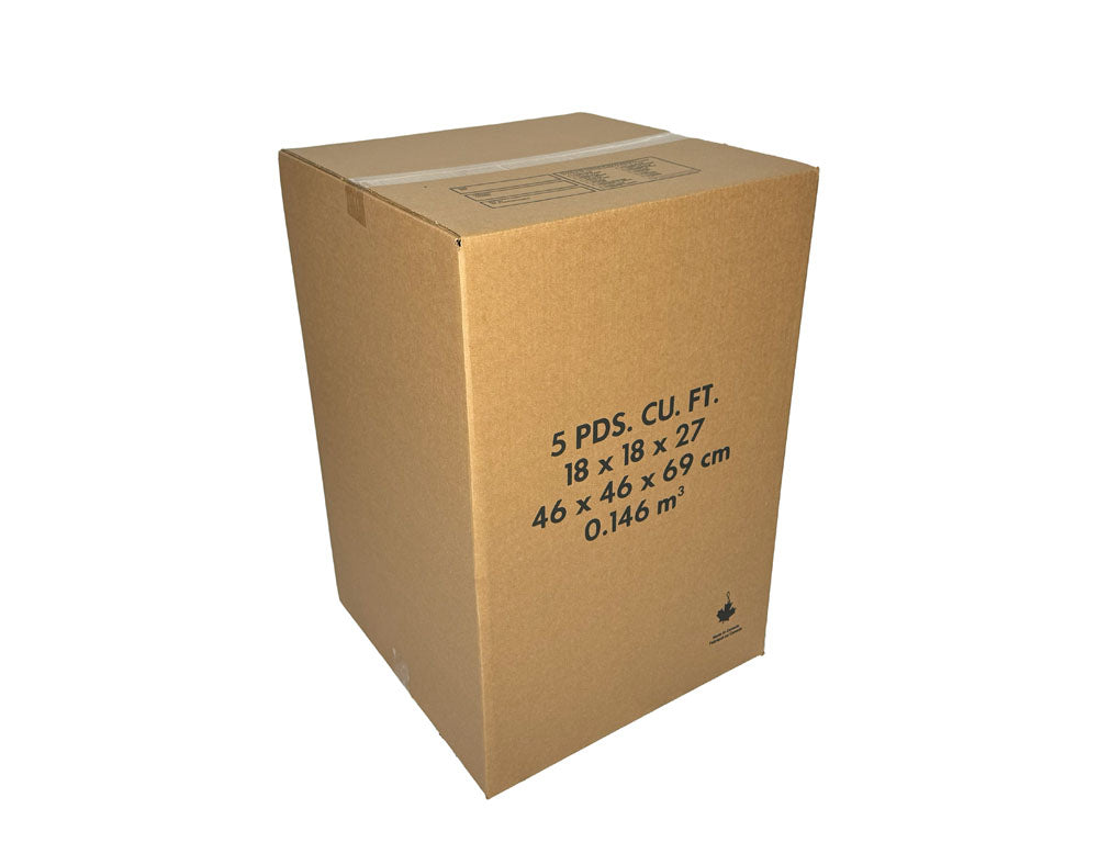 Corrugated Box 5 Cube 18" x 18" x 27" for moving and storage