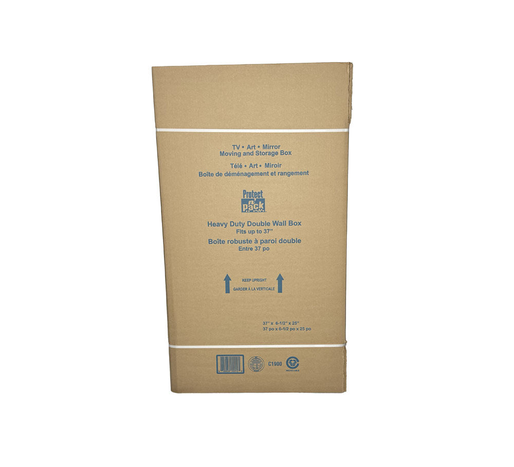 TV BOX SMALL, FOLDED - Ideal for transporting and storing TVs up to 37 inches - Available from a local Toronto company with free shipping.