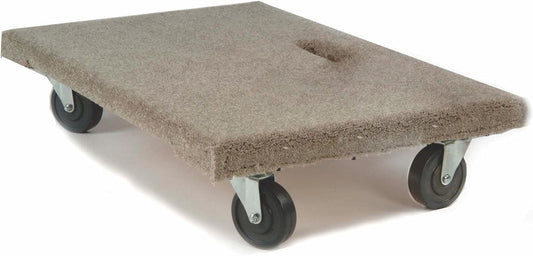 PADDED PLATFORM DOLLIE - 20"x32" WITH 4" NON MARKING CASTERS & HAND HOLE
