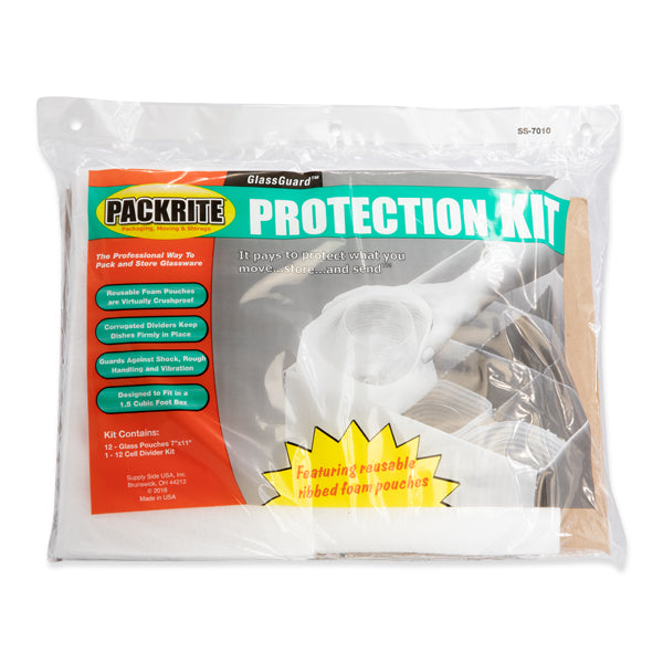 PACKRITE GLASS GUARD PROTECTION KIT - FOAM POUCHES WITH DIVIDER