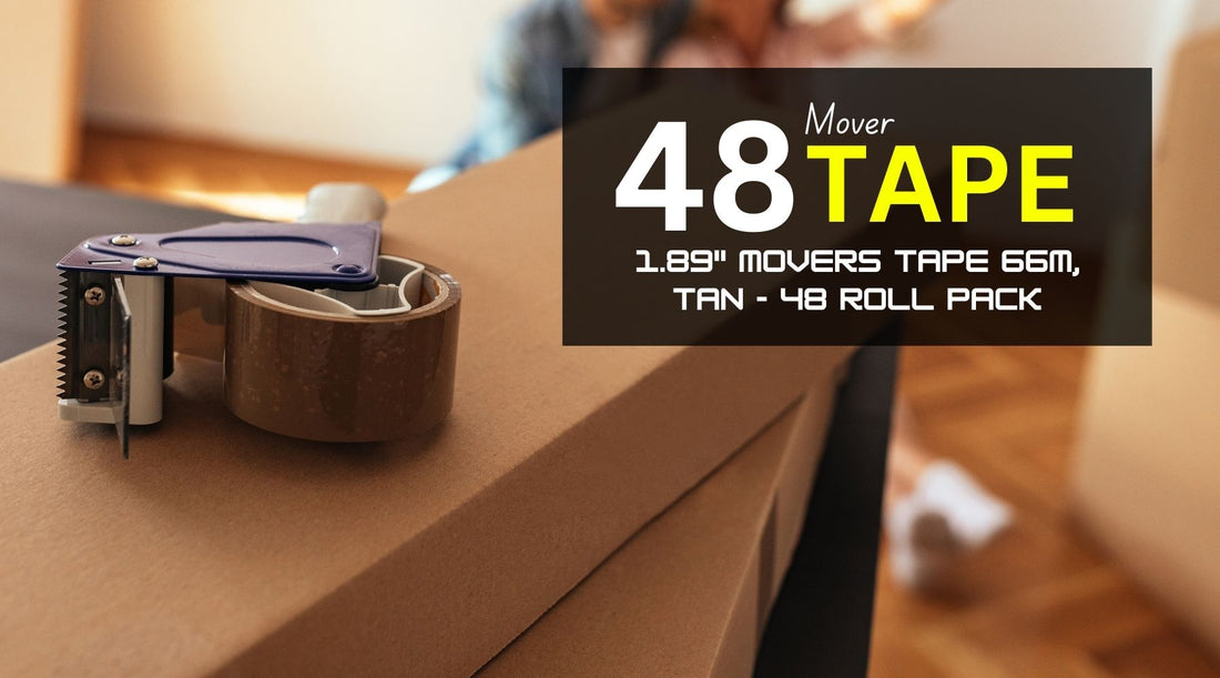 Introducing the 1.89" MOVERS TAPE 66M, TAN - 48 ROLL CASE