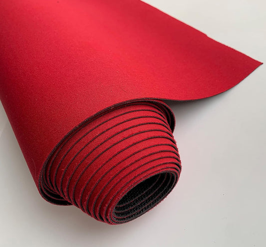 NON SKID FLOOR RUNNER RED WITH RUBBER BACKING, 27" WIDE