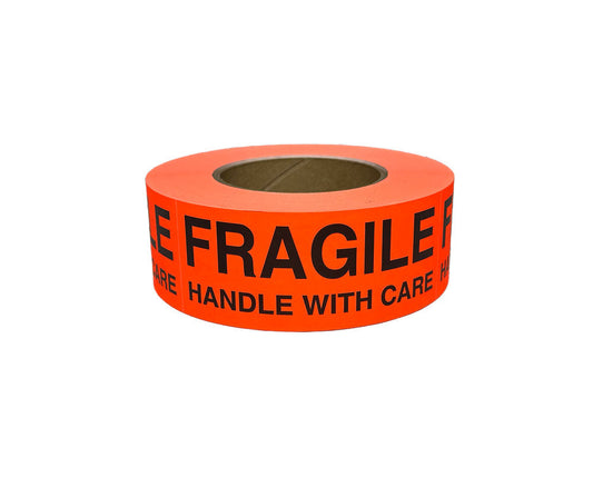 LABEL ROLL - "FRAGILE HANDLE WITH CARE"