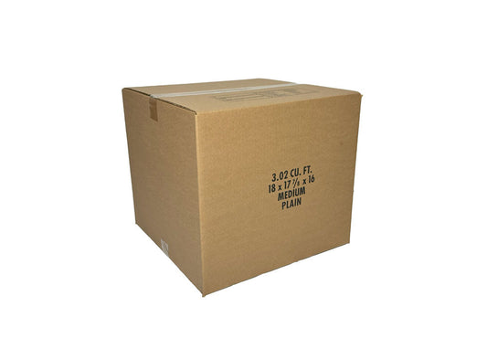 CORRUGATED BOX 3 CUBE  18" x 17 7/8" x 16"