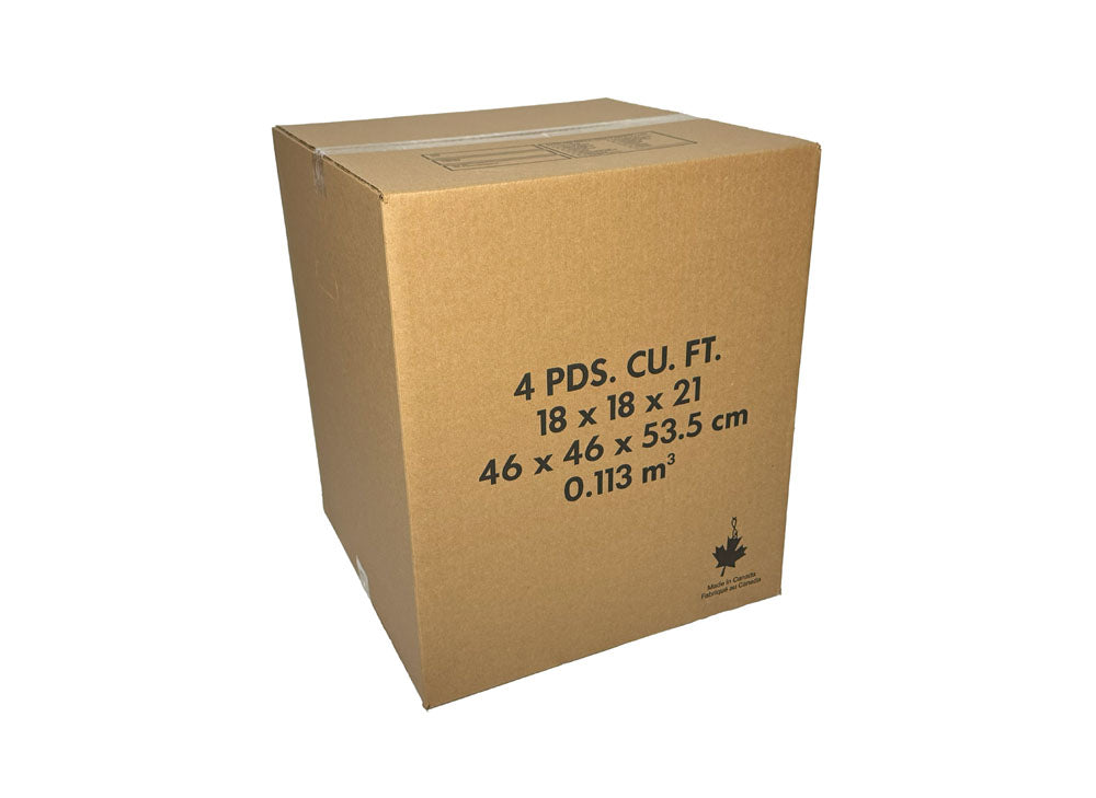 CORRUGATED BOX 4 CUBE 18" x 18" x 21"