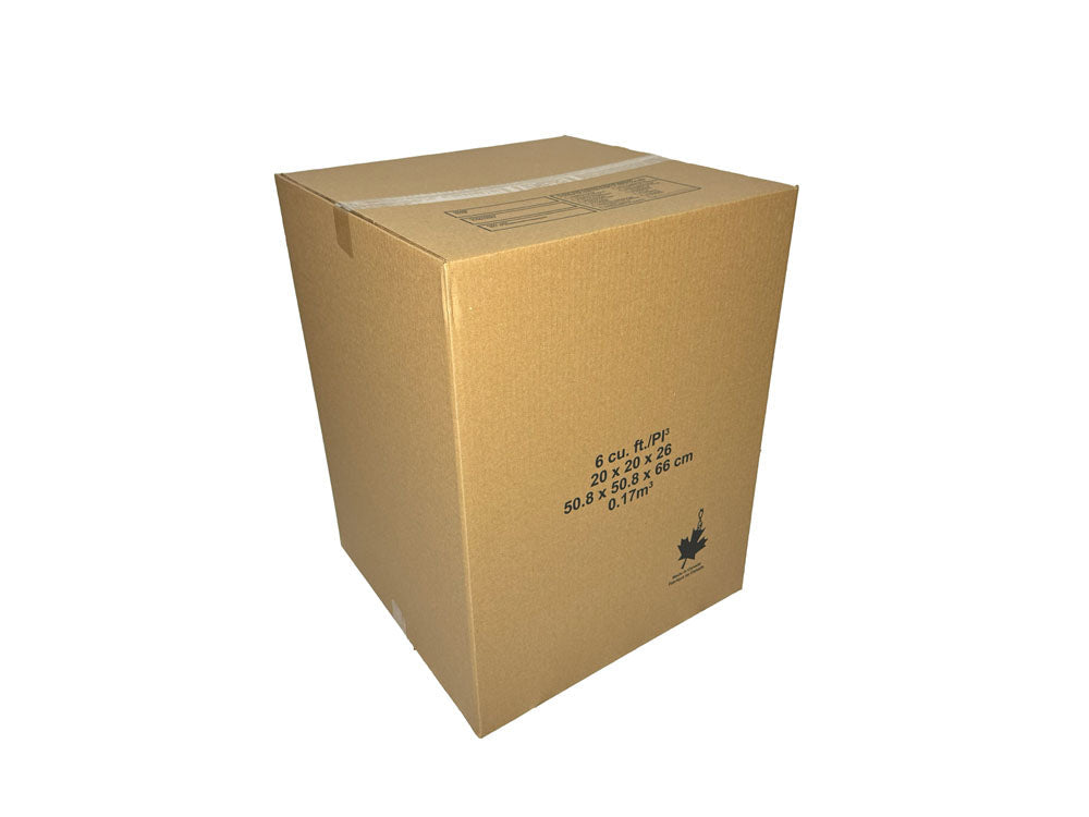 CORRUGATED BOX 6 CUBE 20" x 20" x 26"