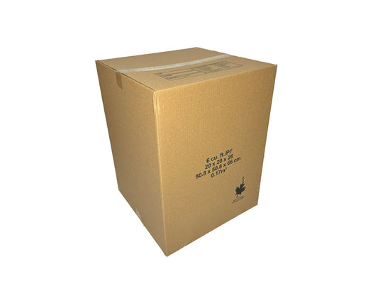CORRUGATED BOX 6 CUBE 20" x 20" x 26"