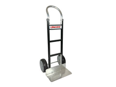 Liberator Black Handtruck with 600 lb load capacity for industrial moving and lifting needs.