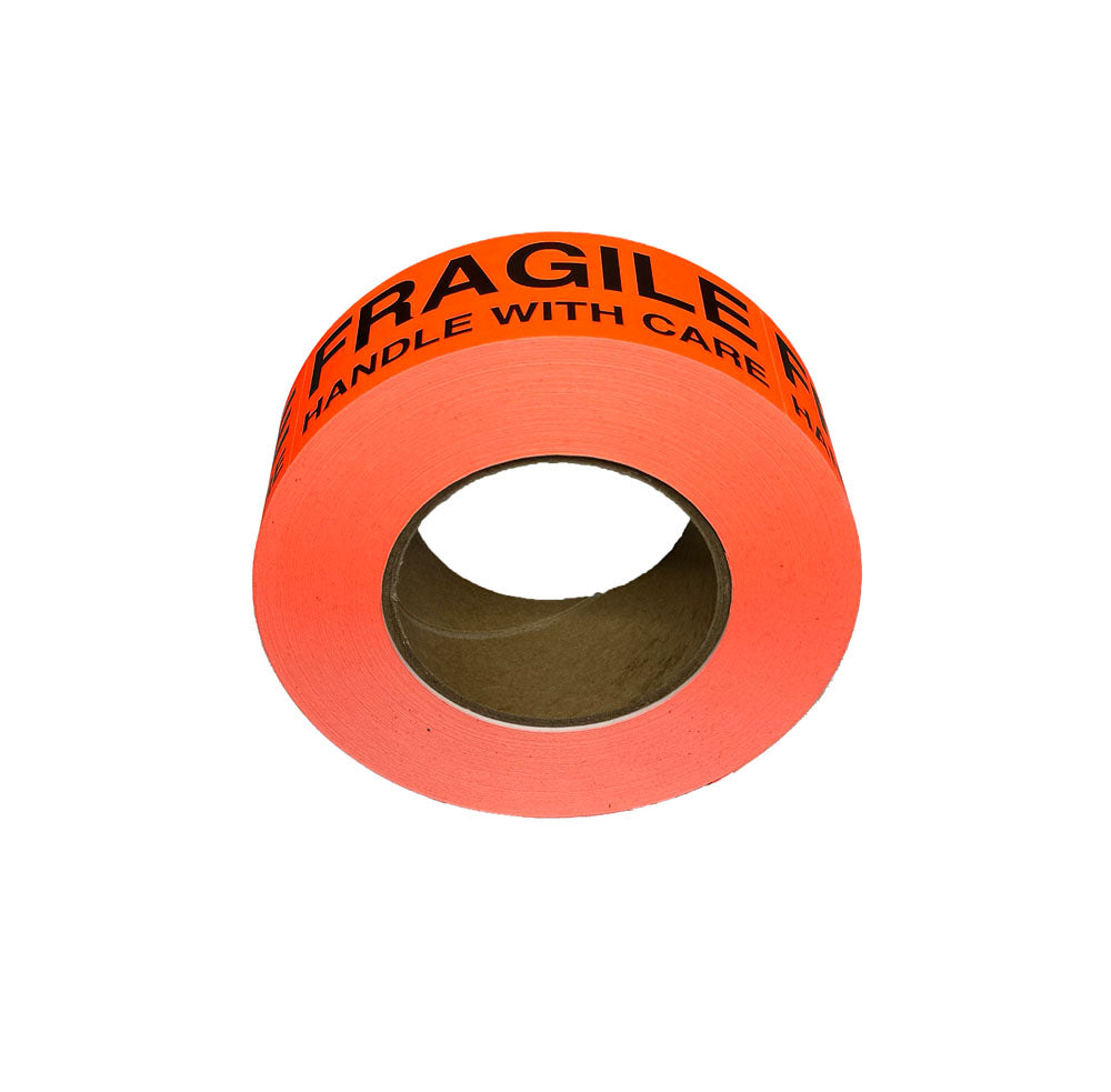 LABEL ROLL - "FRAGILE HANDLE WITH CARE"