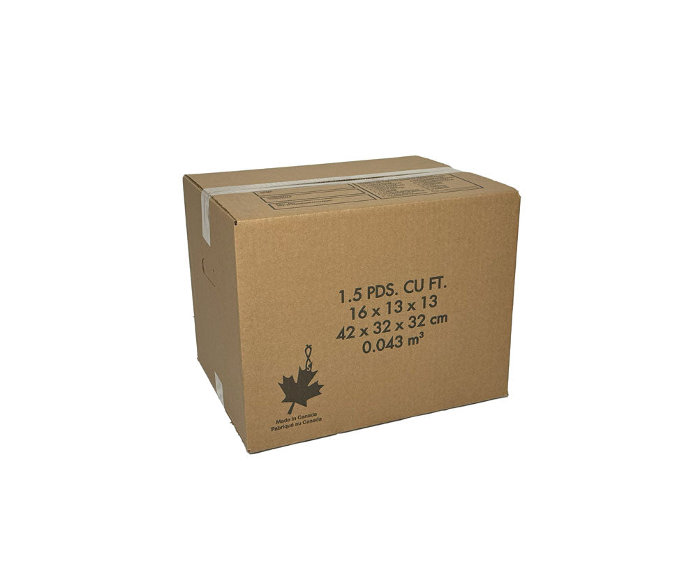 CORRUGATED BOX 1.5 CUBE 16" x 13" x 13" for moving and storage